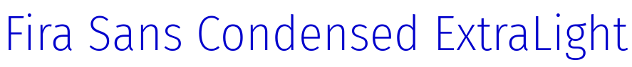 Fira Sans Condensed ExtraLight шрифт